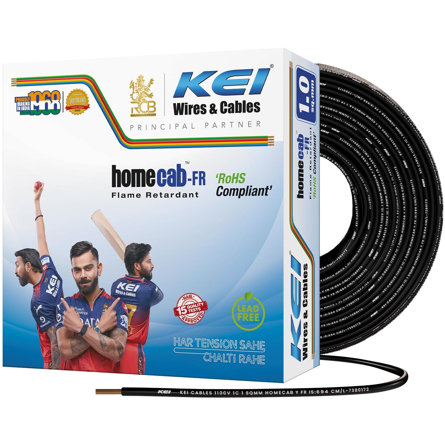KEI WIRES & CABLES Homecab 1.5 sqmm 1 Core